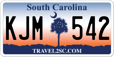SC license plate KJM542