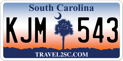SC license plate KJM543