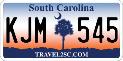 SC license plate KJM545