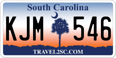 SC license plate KJM546