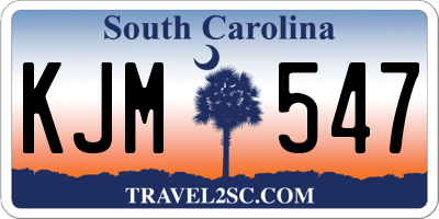 SC license plate KJM547