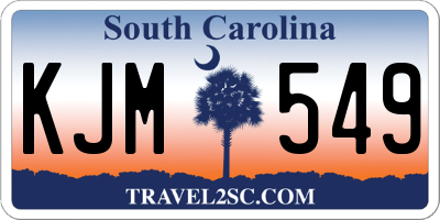 SC license plate KJM549