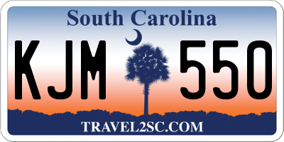 SC license plate KJM550