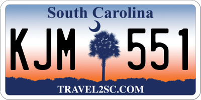 SC license plate KJM551