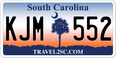 SC license plate KJM552