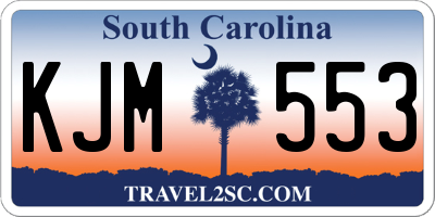 SC license plate KJM553