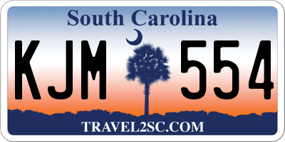 SC license plate KJM554