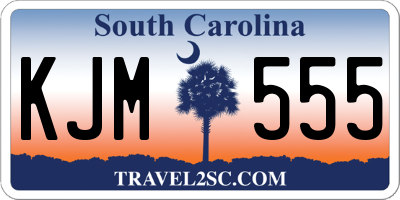 SC license plate KJM555