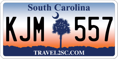 SC license plate KJM557