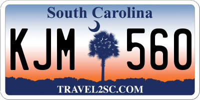 SC license plate KJM560