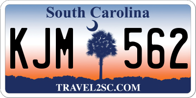 SC license plate KJM562