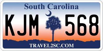 SC license plate KJM568
