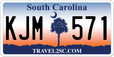 SC license plate KJM571
