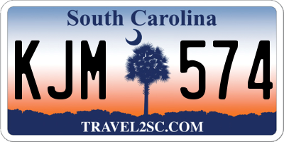SC license plate KJM574