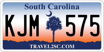 SC license plate KJM575
