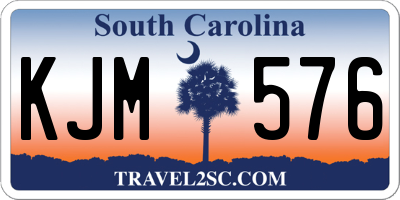 SC license plate KJM576