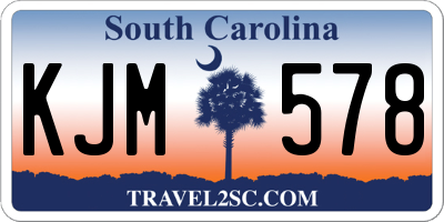 SC license plate KJM578