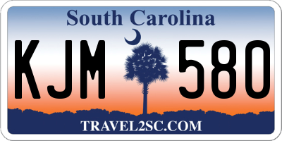 SC license plate KJM580