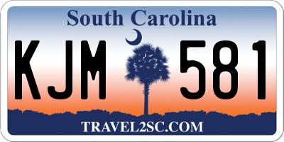 SC license plate KJM581