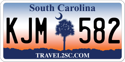 SC license plate KJM582
