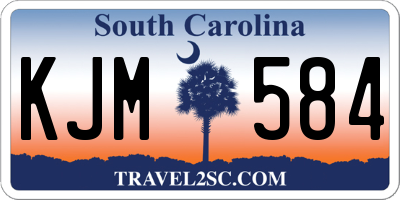 SC license plate KJM584