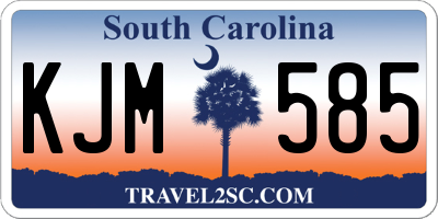 SC license plate KJM585