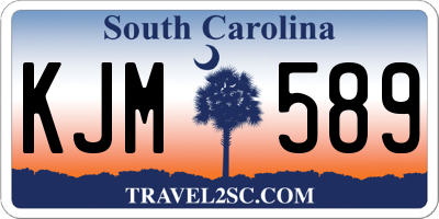 SC license plate KJM589