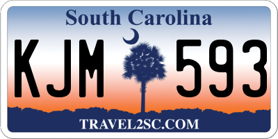 SC license plate KJM593