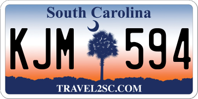 SC license plate KJM594