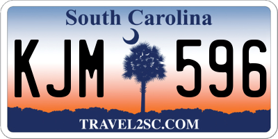 SC license plate KJM596