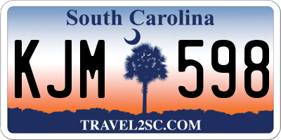 SC license plate KJM598