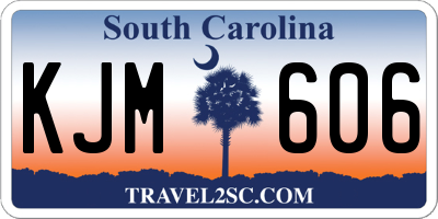SC license plate KJM606