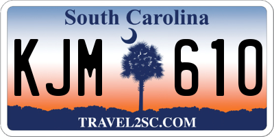 SC license plate KJM610
