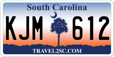 SC license plate KJM612