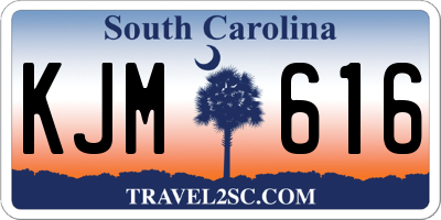SC license plate KJM616