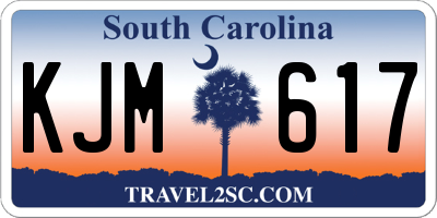SC license plate KJM617