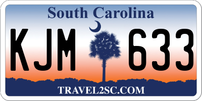 SC license plate KJM633