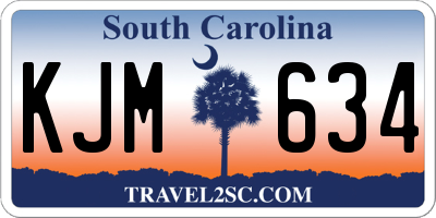 SC license plate KJM634
