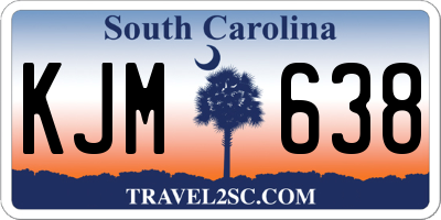 SC license plate KJM638
