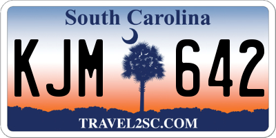 SC license plate KJM642