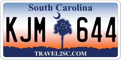 SC license plate KJM644