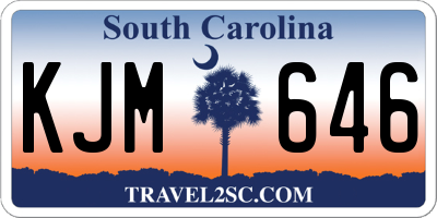 SC license plate KJM646