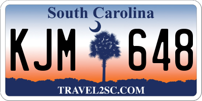SC license plate KJM648