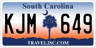 SC license plate KJM649