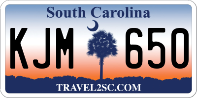 SC license plate KJM650