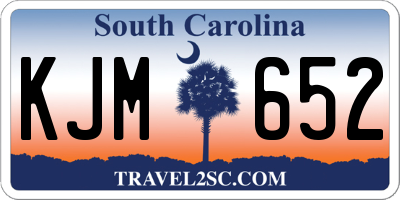 SC license plate KJM652
