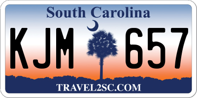 SC license plate KJM657