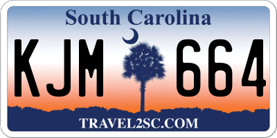 SC license plate KJM664