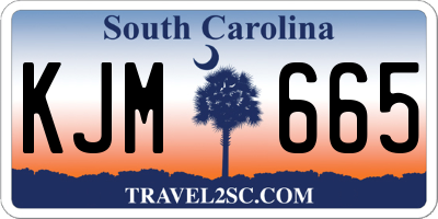 SC license plate KJM665