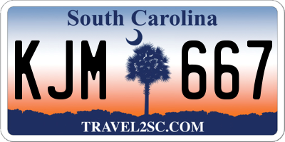 SC license plate KJM667
